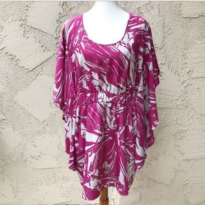 Simply Chloe Dao Cinch Waist Printed Spring Top 1X